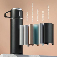 Vacuum Flask Set with 2 Cups, Insulated Double Wall Stainless Steel 500ml